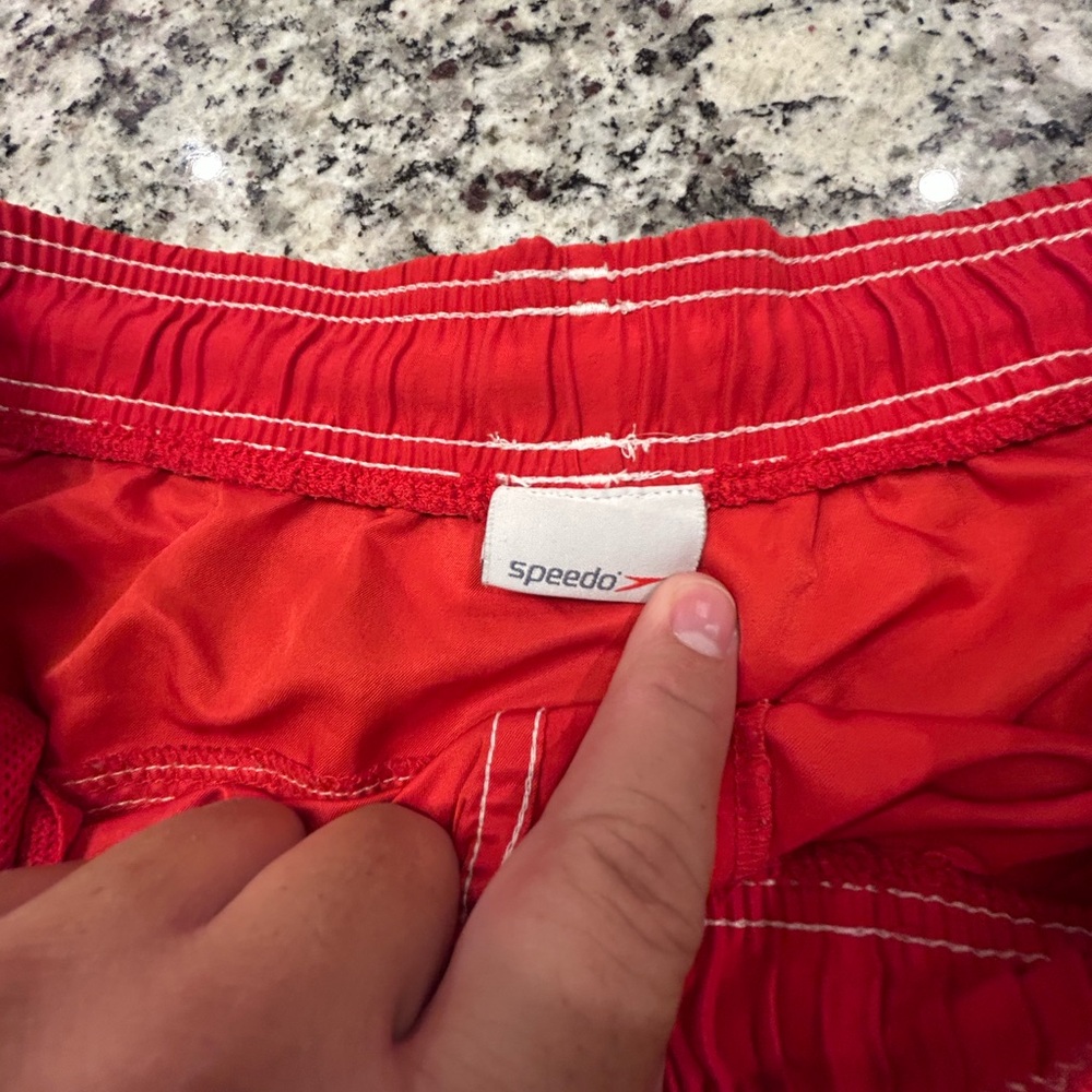 Speedo Vibrant Red Swim Shorts - Picture 4 of 4